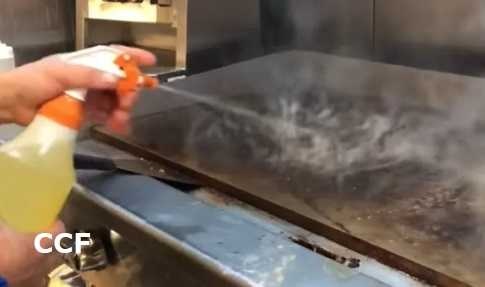 Best way to clean clearance a flat top grill