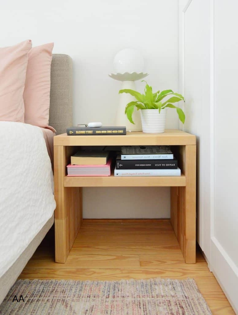 How We Turned Butcher Block into Modern Wood Nightstands